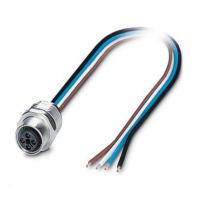 SACC-E-M12FST-4CON-M16/0,5 - Cihaz geçmeli konnektörü önde montaj - 1