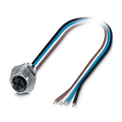 SACC-E-M12FST-4P-M16XL/0,5 - Cihaz geçmeli konnektörü önde montaj - 1