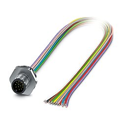 SACC-E-M12MS-17P-M16XL/0,5 - Cihaz geçmeli konnektörü önde montaj