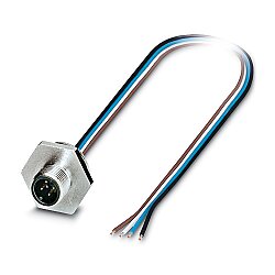 SACC-E-M12MS-4CON-M20/0,5 - Cihaz geçmeli konnektörü önde montaj