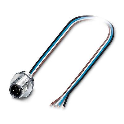 SACC-E-M12MS-4CON-PG 9/0,5 VA - Cihaz geçmeli konnektörü önde montaj - 1