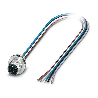 SACC-E-M12MS-5CON-PG 9/0,5 VA - Cihaz geçmeli konnektörü önde montaj - 1