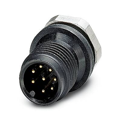 SACC-E-M12MS-8CON-M12 PSCUP - Cihaz geçmeli konnektörü önde montaj - 1