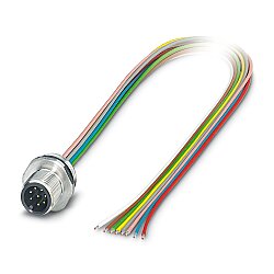SACC-E-M12MS-8CON-M16/0,1-0,14 - Cihaz geçmeli konnektörü önde montaj
