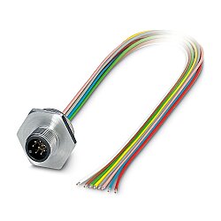 SACC-E-M12MS-8CON-M20/0,5 VAX - Cihaz geçmeli konnektörü önde montaj
