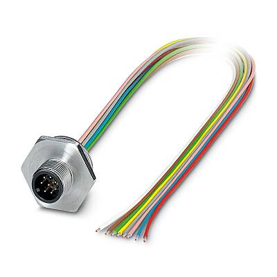 SACC-E-M12MS-8CON-M20/0,5 VAX - Cihaz geçmeli konnektörü önde montaj - 1