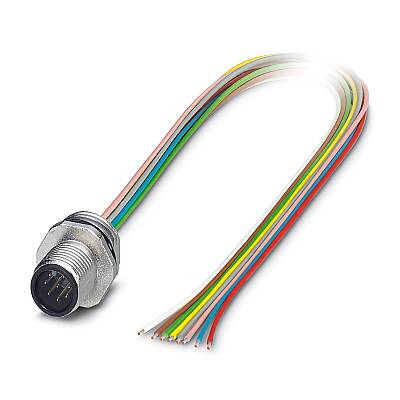 SACC-E-M12MS-8CON-PG9/0,5 - Cihaz geçmeli konnektörü önde montaj - 1