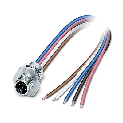 SACC-E-M12MSL-4FE-M16XL/0,5-US - Cihaz geçmeli konnektörü önde montaj - 1