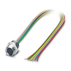SACC-E-M8FS-8CON-M10/0,5 - Cihaz geçmeli konnektörü önde montaj
