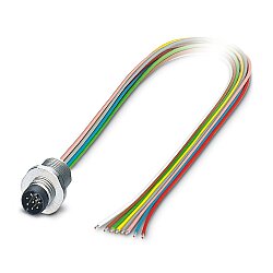 SACC-E-M8MS-8CON-M10/0,5 - Cihaz geçmeli konnektörü önde montaj