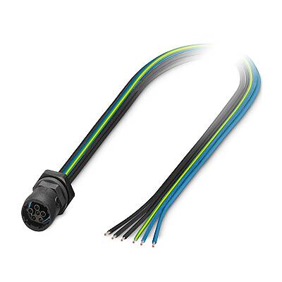 SACC-E-S15FS-5PE-M20/0,25 - Cihaz geçmeli konnektörü önde montaj - 1