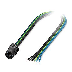 SACC-E-S15FS-5PE-M20/0,5 - Cihaz geçmeli konnektörü önde montaj