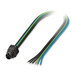 SACC-E-S15MS-5PE-M20/0,5 - Cihaz geçmeli konnektörü önde montaj