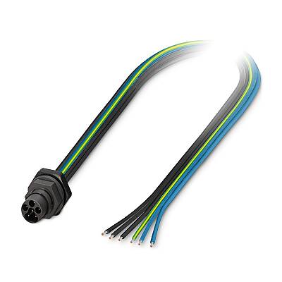 SACC-E-S15MS-5PE-M20/0,5 - Cihaz geçmeli konnektörü önde montaj - 1