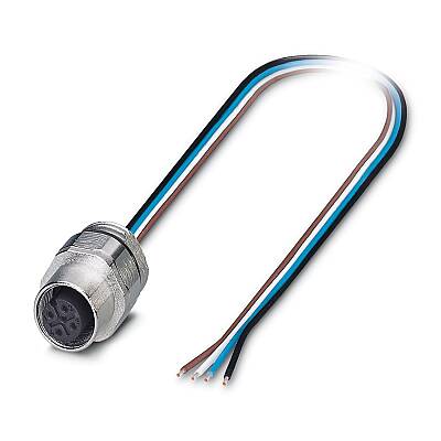 SACC-EC-M12FS-4CON-PG9/0,5 - Cihaz geçmeli konnektörü önde montaj - 1