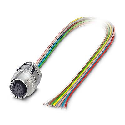 SACC-EC-M12FS-8CON-PG9/0,5 - Cihaz geçmeli konnektörü önde montaj - 1