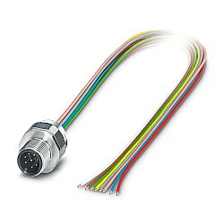 SACC-EC-M12MS-8CON-PG 9/0,5 VA - Cihaz geçmeli konnektörü önde montaj