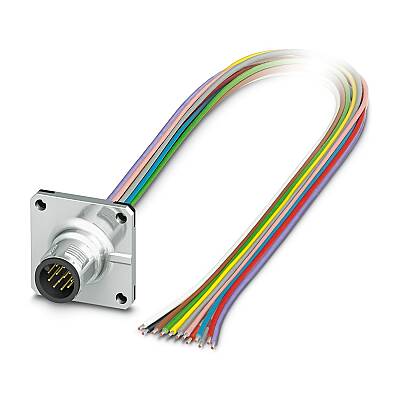 SACC-SQ-M12MS-12CON-20/0,5 - Cihaz geçmeli konnektörü önde montaj - 1