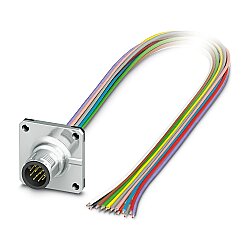 SACC-SQ-M12MS-12CON-25F/0,5X - Cihaz geçmeli konnektörü önde montaj