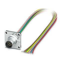 SACC-SQ-M12MS-8CON-25F/0,5X - Cihaz geçmeli konnektörü önde montaj