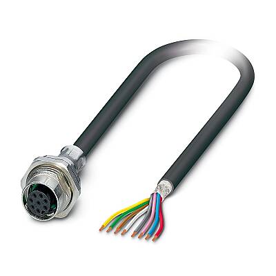 SACCBP-FS-8CON-M16/1,0-PUR SCO - Cihaz geçmeli konnektörü, arkaya montaj - 1